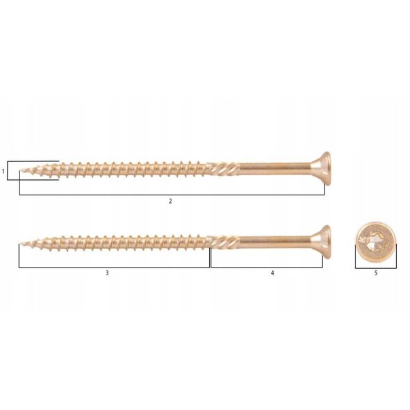 WOOD SCREW TXKMWHT-60280 6X280MM (100)