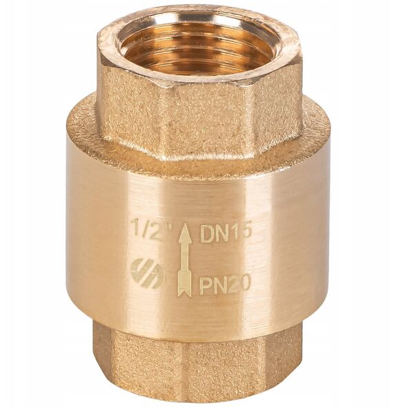 SPRING CHECK VALVE F-F 1/2" METAL PISTON