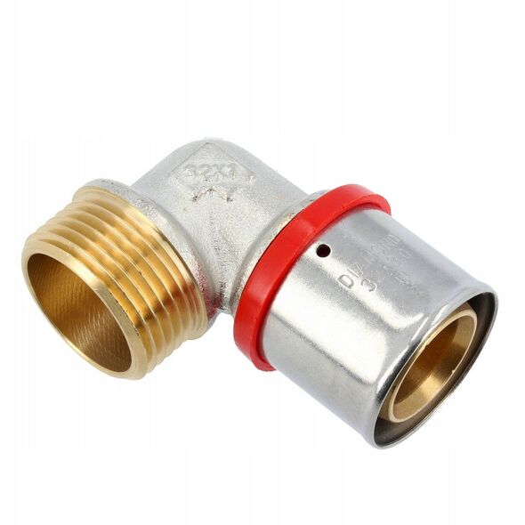 Diamond kolano zaprasowywane KOL-CH PEX-AL-PEX z mosiądzu 1"x32 FZZ-004.1X32.KOL-C