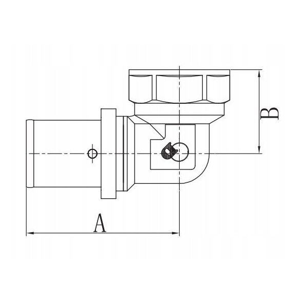 Diamond kolano zaprasowywane, KOL-DZ, PEX-AL-PEX z mosiądzu 3/4"x16 FZZ-005.3/4X16.KOL-D