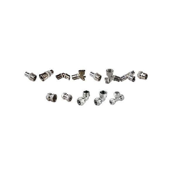 Diamond kolano zaprasowywane podwójne PEX-AL-PEX z mosiądzu 16x16 FZZ-006.16X16.KOL-2