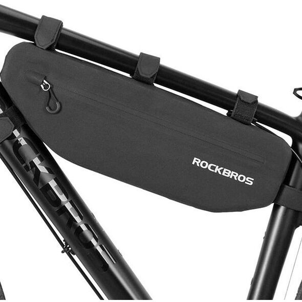 Wodoodporna torba rowerowa mocowana na rzepy pod ramę 3L czarna ROCKBROS