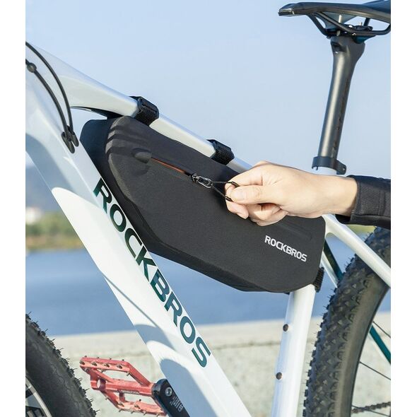 Wodoodporna torba rowerowa mocowana na rzepy pod ramę 3L czarna ROCKBROS