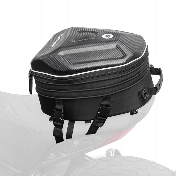 Torba motocyklowa plecak na kask mocowana na bak lub siedzeniu 35l - czarna Torba motocyklowa plecak na kask mocowana na bak lub siedzeniu 35l - czarna