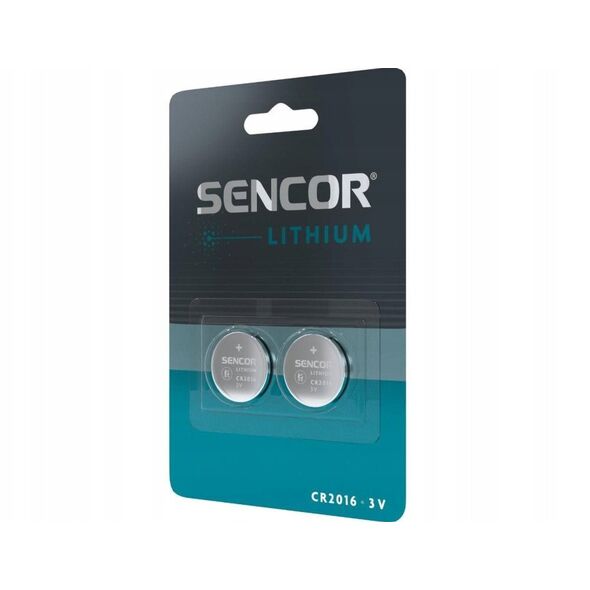 Μπαταρία λιθίου, CR2016, CR2016, 3V, Sencor, συσκευασία blister, 2-pack