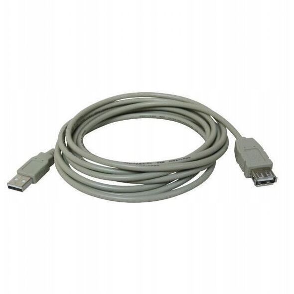 LOGO Καλώδιο Προέκτασης USB (2.0), USB A M - USB A F, 3m, μαύρο, τιμή ανά τεμάχιο.