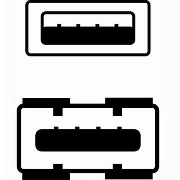 LOGO Καλώδιο Προέκτασης USB (2.0), USB A M - USB A F, 3m, μαύρο, τιμή ανά τεμάχιο.