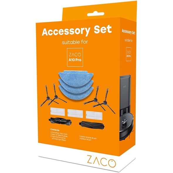 ZACO A10 Pro - Σετ αξεσουάρ για ρομπότ ηλεκτρικής σκούπας