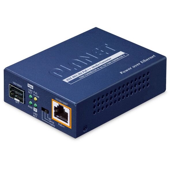 Planet Mediakonverter SFP to GE PoE++ (95W) GUP-805A-60W