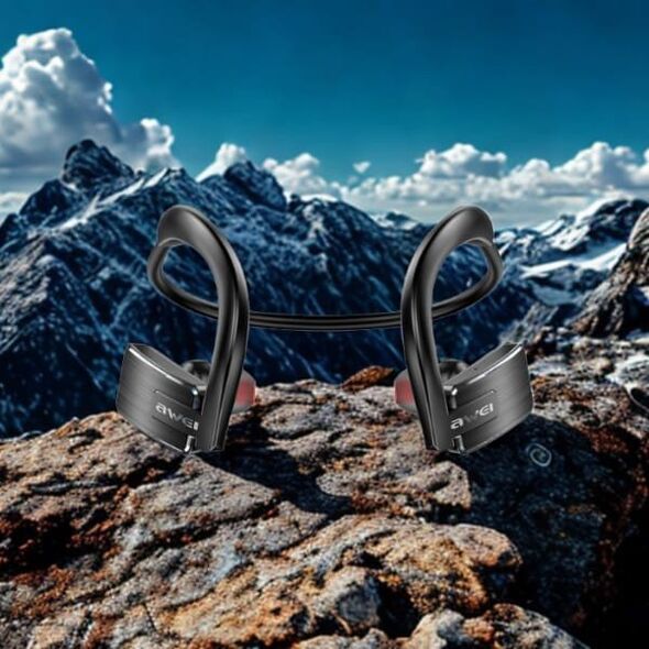 Słuchawki bezprzewodowe AWEI E1BL        Bluetooth sportowe czarny