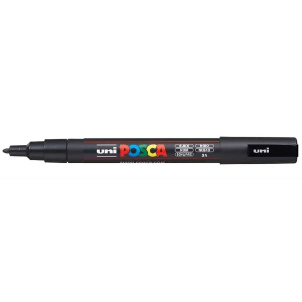 Μαρκαδόρος POSCA UNI PC-3M μαύρο BK
