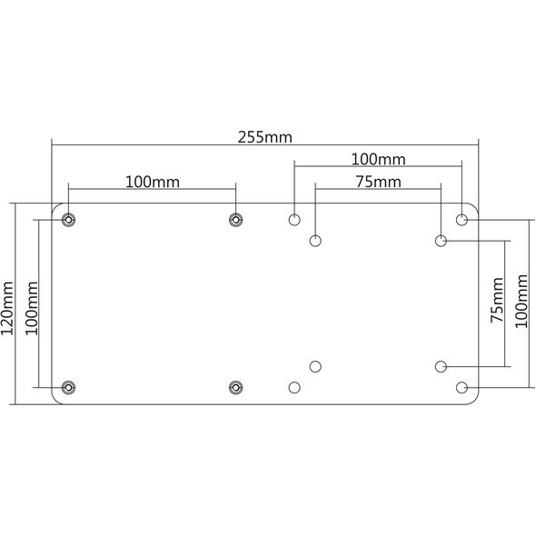 Βάση InLine® για Intel NUC-PC σε VESA 75/100 βάση