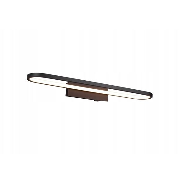 Φωτιστικό καθρέφτη μπάνιου LED TRIO GIANNI, IP44, 22W, 2700lm, 3000K, μαύρο, 60 x 15 x h8 cm