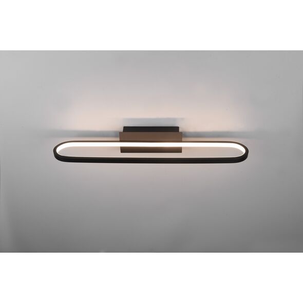 Φωτιστικό καθρέφτη μπάνιου LED TRIO GIANNI, IP44, 22W, 2700lm, 3000K, μαύρο, 60 x 15 x h8 cm