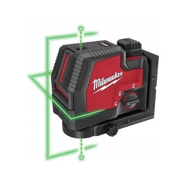 MILWAUKEE. ΣΤΑΥΡΩΤΟ LASER L4CLLP-301C + ΚΑΘΕΤΟ 30m ΠΡΑΣΙΝΗ ΜΠΑΤΑΡΙΑ USB %%%