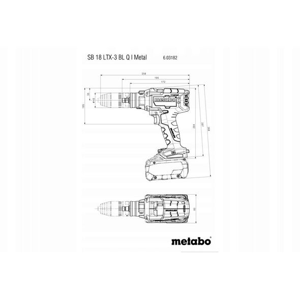 Κατσαβίδι METABO UD.SB 18 LTX-3 BL Q I METAL 2x5.5Ah LiHD METABOX