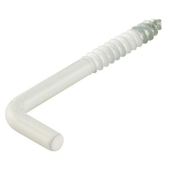 SCREW HOOK 50X3,8X24X17 WHITE/ 4PCS
