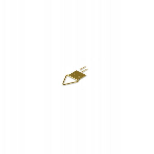 PICTURE HANGER BRASS PLAT 4/2 HOLES/6PCS