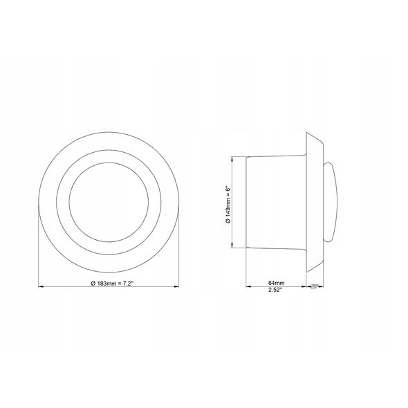 DIFFUSER WITH MOUNTING SPRINGS D100
