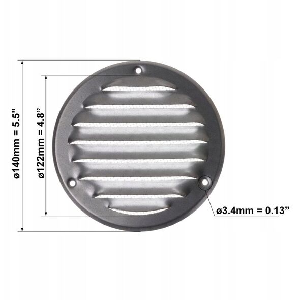 OUTSIDE GRILL 100MM MR ÜMAR TSINK