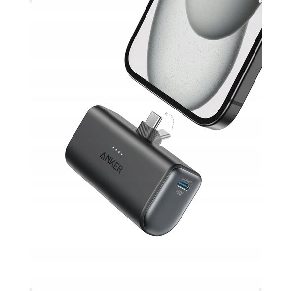 Anker Nano - Powerbank - 5000 mAh - 22.5 Watt - 3 A (24 pin USB-C) - Schwarzer Stein