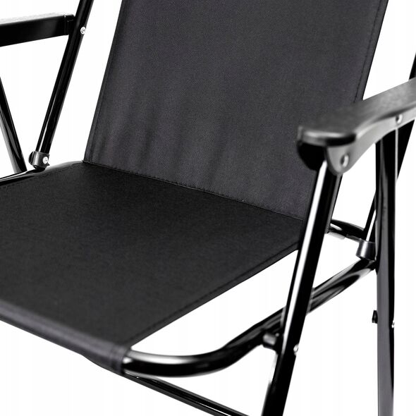 Πτυσσόμενη καρέκλα κάμπινγκ PLATINET KRZESŁO KAMPINGOWE SKŁADANE 52X44X75 CM FULL BLACK [45912]