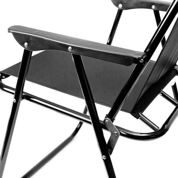 Πτυσσόμενη καρέκλα κάμπινγκ PLATINET KRZESŁO KAMPINGOWE SKŁADANE 52X44X75 CM FULL BLACK [45912]