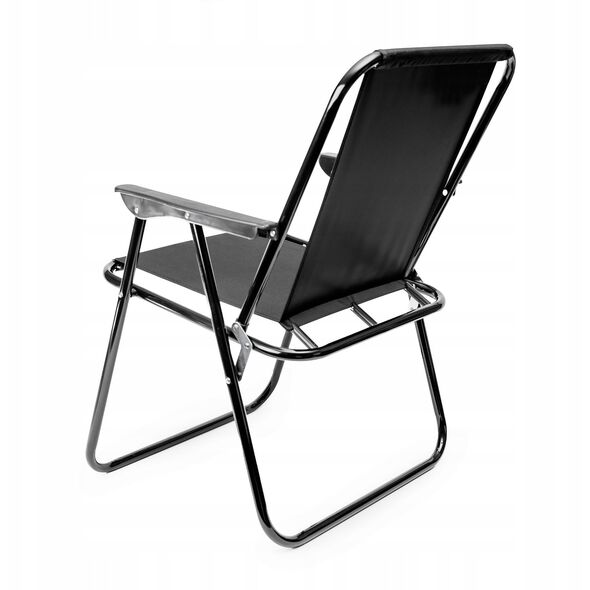 Πτυσσόμενη καρέκλα κάμπινγκ PLATINET KRZESŁO KAMPINGOWE SKŁADANE 52X44X75 CM FULL BLACK [45912]