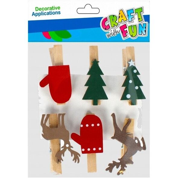 ΔΙΑΚΟΣΜΗΤΙΚΟ BN KLAMERKI MIX 6ΤΕΜ Craft with Fun PBH 12/144
