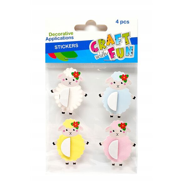 ΑΥΤΟΚΟΛΛΗΤΑ ΠΡΟΒΑΤΑΚΙ HARM 4ΤΜΧ Craft with Fun 12/144
