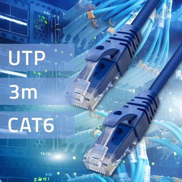 Καλώδιο Patchcord UTP / CAT6 / 2 x RJ45 / 3m QOLTEC 54533