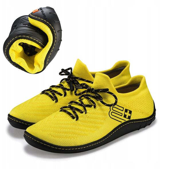 Γυναικεία παπούτσια BAREFOOT MERINO λεμονί/μαύρο 38