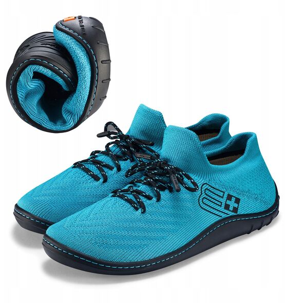 Γυναικεία παπούτσια BAREFOOT MERINO τιρκουάζ/μαύρο 40