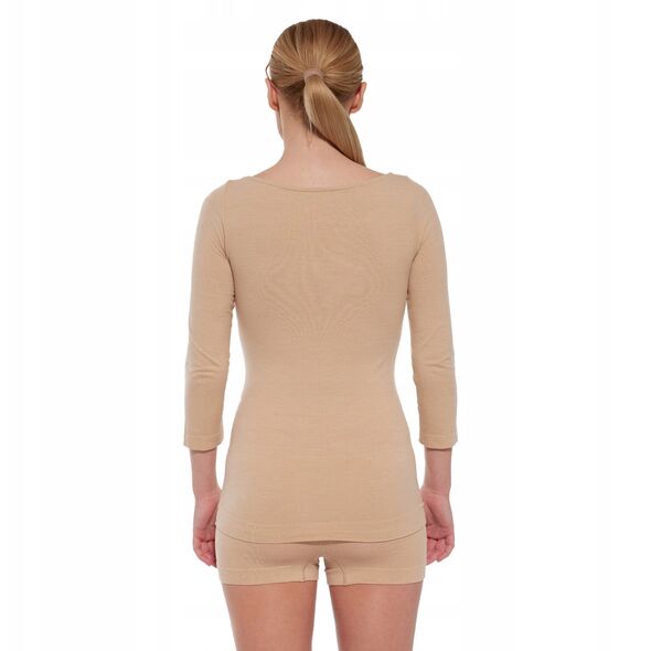 Γυναικεία μπλούζα LS1628W με μανίκι 3/4 COMFORT MERINO μπεζ L