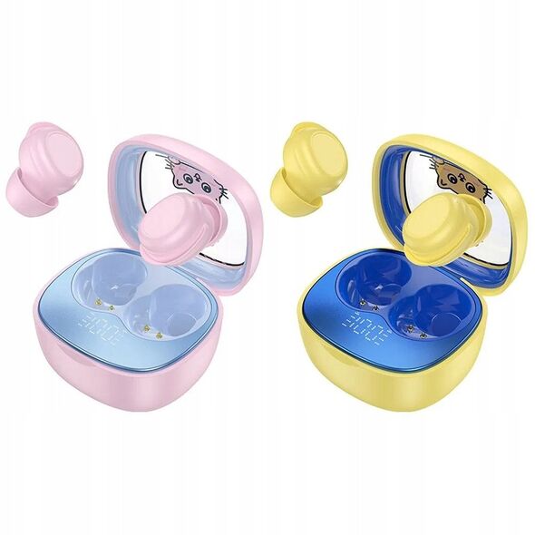 HOCO słuchawki bezprzewodowe bluetooth TWS dla dzieci EW111 żółte