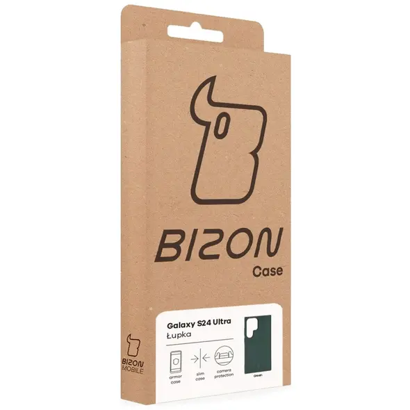 Etui Bizon Case Łupka do Samsung Galaxy S24 Ultra zielone