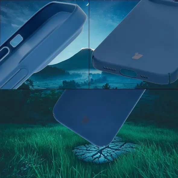 Etui Bizon Case Łupka do Apple iPhone 14 Pro niebieskie