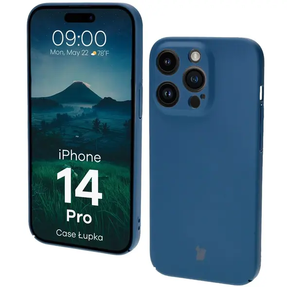 Etui Bizon Case Łupka do Apple iPhone 14 Pro niebieskie