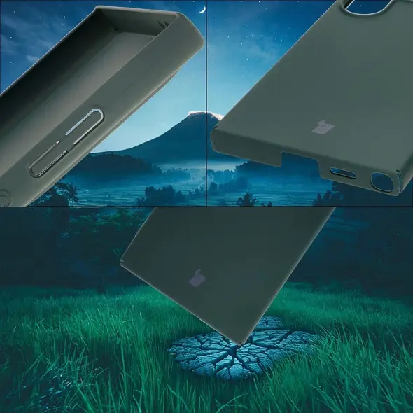 Etui Bizon Case Łupka do Samsung Galaxy S24 Ultra zielone