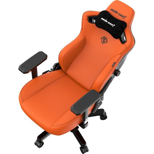 Fotel Anda Seat Fotel gamingowy skórzany Anda Seat Kaiser 3 L pomarańczowy obrotowy