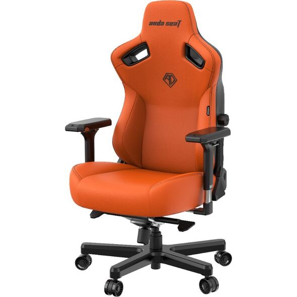 Fotel Anda Seat Fotel gamingowy skórzany Anda Seat Kaiser 3 L pomarańczowy obrotowy
