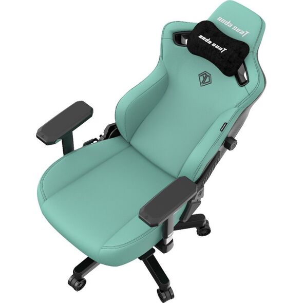 Fotel Anda Seat Fotel gamingowy skórzany Anda Seat Kaiser 3 L zielony obrotowy