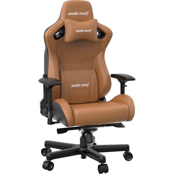 Fotel Anda Seat Fotel gamingowy do biura skórzany Anda Seat Kaiser 2 XL brązowy obrotowy