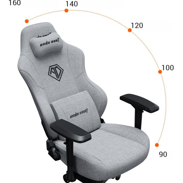 Fotel Anda Seat Fotel gamingowy Phantom 3 PRO L Anda Seat materiałowy czarny