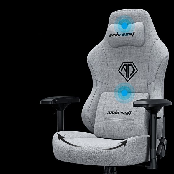 Fotel Anda Seat Fotel gamingowy Phantom 3 PRO L Anda Seat materiałowy czarny