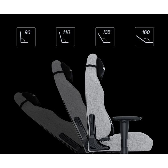 Fotel Anda Seat Fotel gamingowy Anda Seat Luna L materiałowy szary