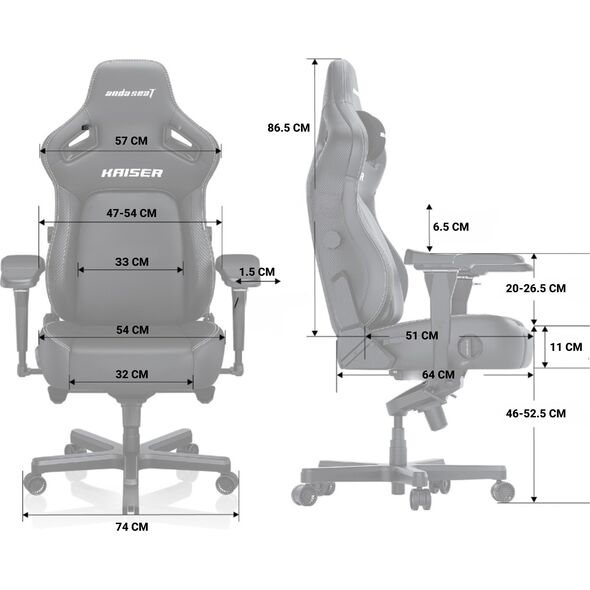 Fotel Anda Seat Fotel gamingowy Kaiser 4 XL Anda Seat skórzany purpurowy