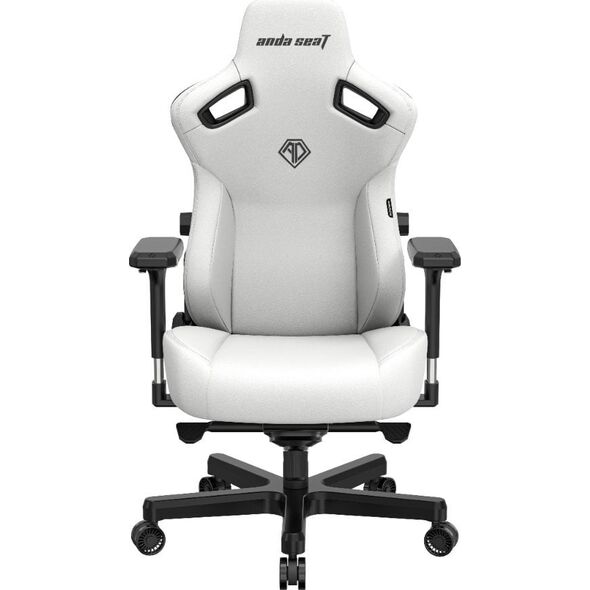 Fotel gamingowy skórzany Anda Seat Kaiser 3 XL biały obrotowy