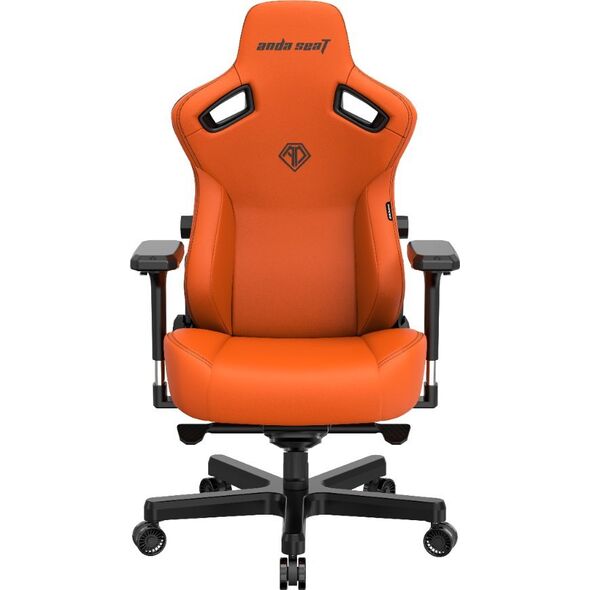 Fotel gamingowy skórzany Anda Seat Kaiser 3 XL pomarańczowy obrotowy
