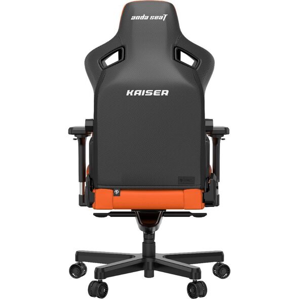 Fotel gamingowy skórzany Anda Seat Kaiser 3 XL pomarańczowy obrotowy